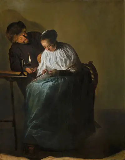 Man Offering Money to a Young Woman av Judith Leyster