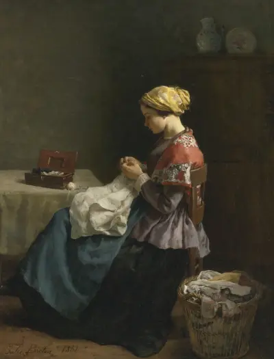 Den lilla sömmerskan av Jules Breton