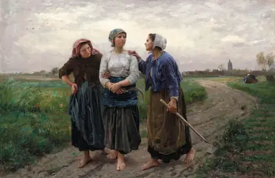 Vänninorna av Jules Breton