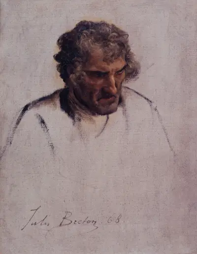 Tête de Breton, étude pour le Pardon av Jules Breton