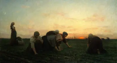 Ogräsrenarna av Jules Breton
