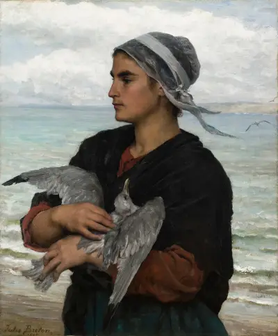 The Wounded Seagull av Jules Breton
