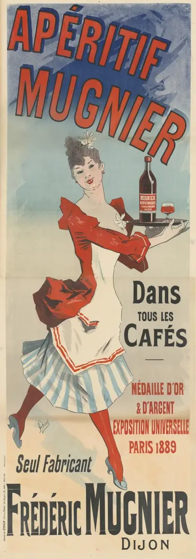 Apéritif Mugnier. Dans tous les cafés. Seul fabricant Frédéric Mugnier, Dijon av Jules Chéret