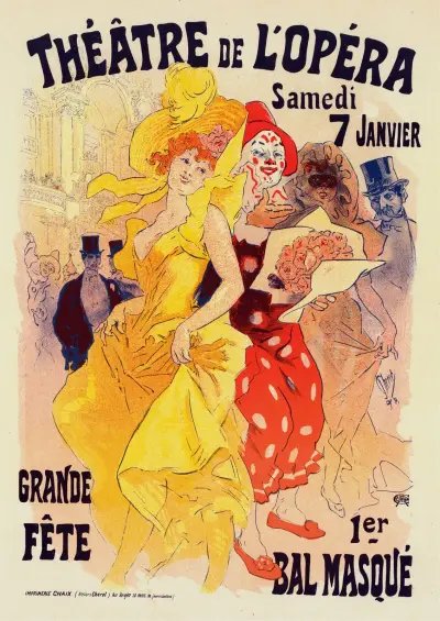 Bal på Operan 1899 av Jules Chéret