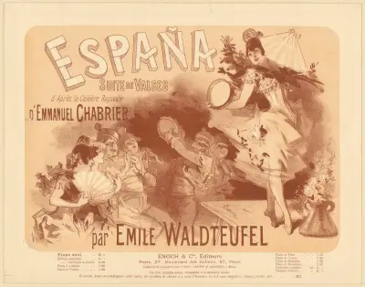 Spanien. Vals-svit efter Emmanuel Chabriers rapsodi av Emile Waldteufel av Jules Chéret