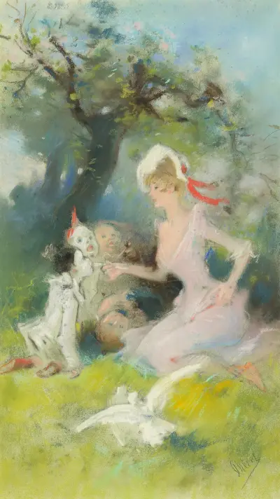 Feeding The Clowns av Jules Chéret