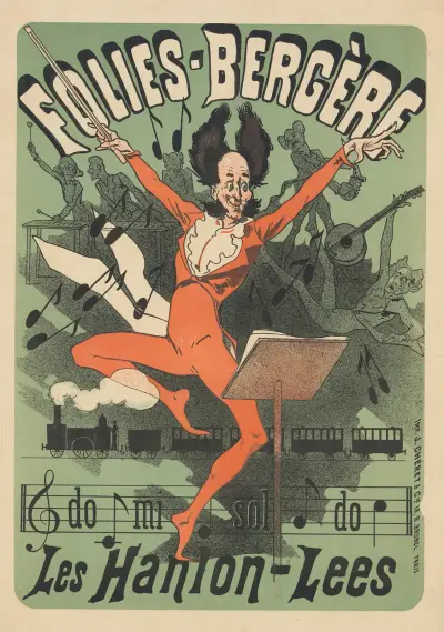 Folies Bergère. Do-mi-sol-do. Les Hanlon-Lees av Jules Chéret