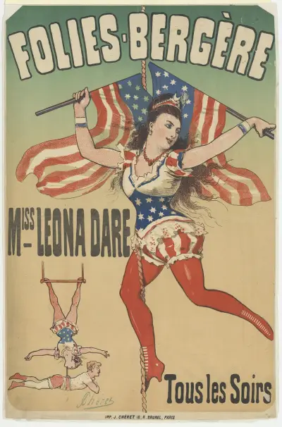 Folies-Bergère. Miss Leona Dare tous les soirs av Jules Chéret