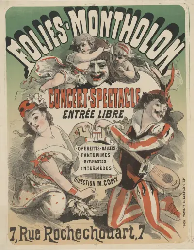 Folies-Montholon. Concert-spectacle, entrée libre av Jules Chéret