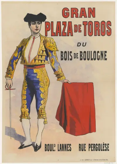 Gran plaza de toros du Bois de Boulogne. Boul. Lannes, rue Pergolèse av Jules Chéret