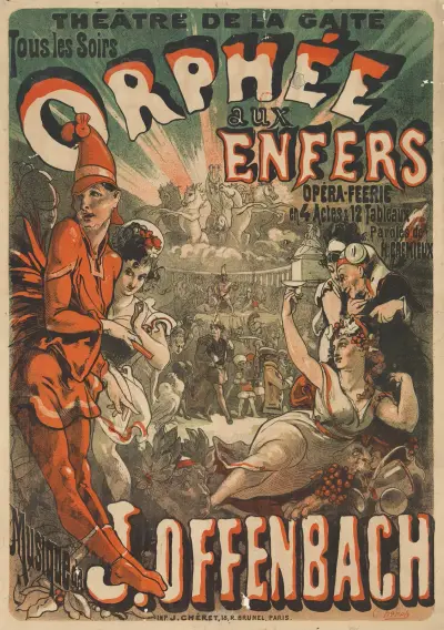 Jacques Offenbachs Orphée aux enfers av Jules Chéret