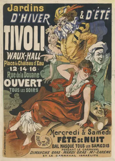 Vinter- och sommarträdgårdar. Tivoli Waux-Hall av Jules Chéret