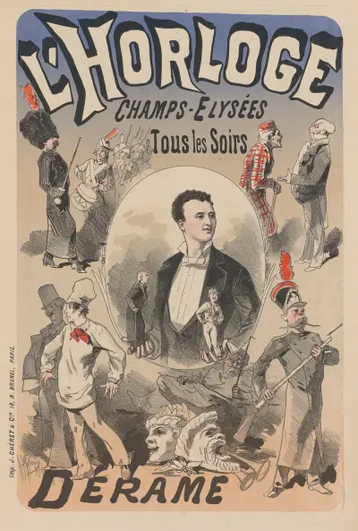L’ Horloge. Derame av Jules Chéret