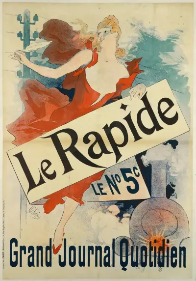 Le Rapide,Le Nº 5c., Grand Journal Quotidien av Jules Chéret