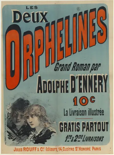 Les Deux orphelines, grand roman par Adolphe d’Ennery av Jules Chéret