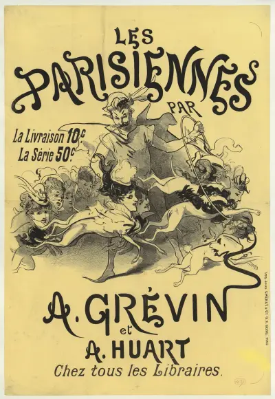 Les Parisiennes, la livraison 10 c… A. Grévin et A. Huart av Jules Chéret
