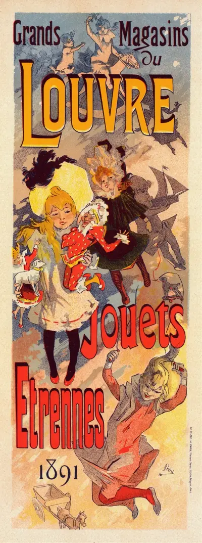 Magasins Du Louvre av Jules Chéret