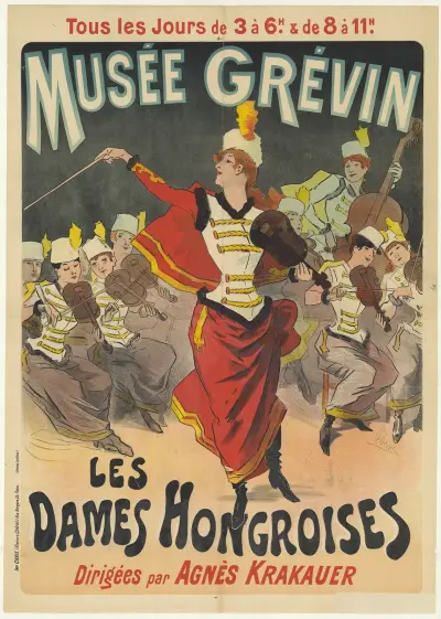 Musée Grévin. Les Dames hongroises dirigées par Agnès Krakhauer av Jules Chéret