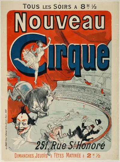 Nouveau Cirque, 251, Rue St. Honoré av Jules Chéret