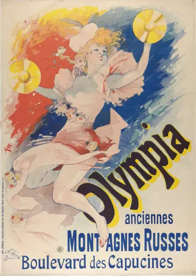 Olympia, Anciennes Montagnes Russes av Jules Chéret