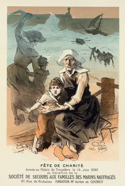 Société De Secours Aux Familles Des Marins Naufragés av Jules Chéret