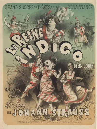 Théâtre de la Renaissance. La Reine Indigo av Jules Chéret