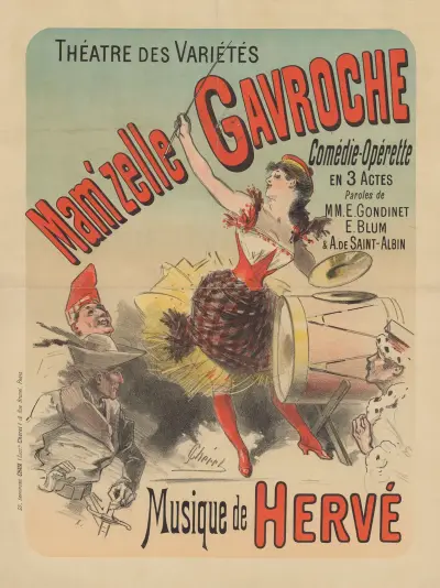 Théâtre des variétés. Mam'zelle Gavroche av Jules Chéret