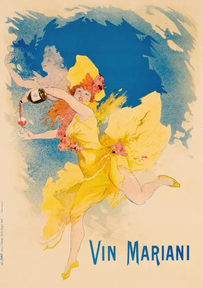 Vin Mariani (1894-5) av Jules Chéret