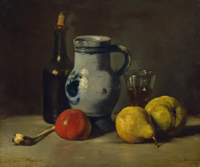 Still Life with a grey Jug av Jules Dupré