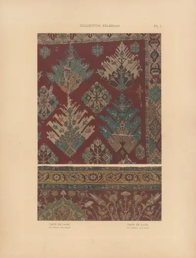 La collection Kelekian; Étoffes & tapis d’Orient & de Venise Pl.001 av Jules Guiffrey