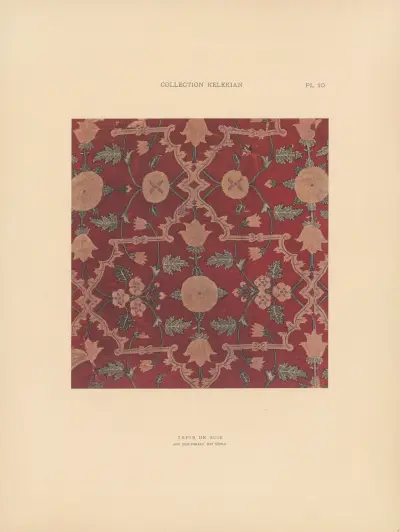 Kelekian-samlingen; orientaliska och venetianska tyger och mattor, plansch 010 av Jules Guiffrey