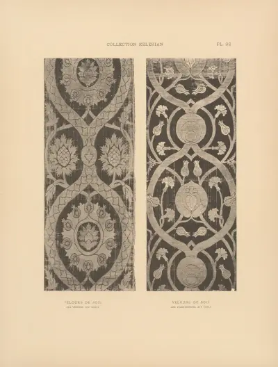 Kelekianska samlingen; Orientaliska och venetianska tyger och mattor, plansch 082 av Jules Guiffrey
