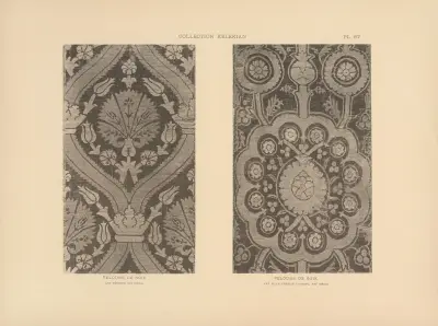 Kelekians samling; Orientens och Venedigs tyger och mattor plansch 087 av Jules Guiffrey