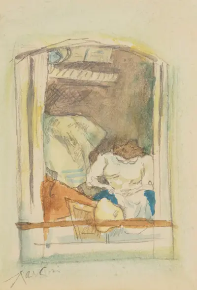 Vid fönstret av Jules Pascin