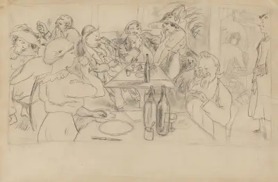 Caféscen av Jules Pascin