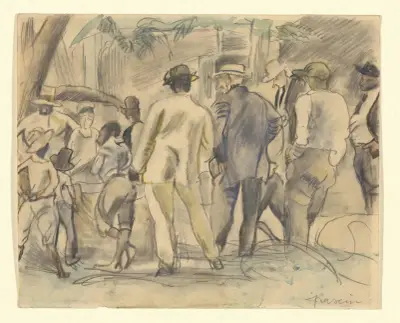 Crowd, Charleston av Jules Pascin