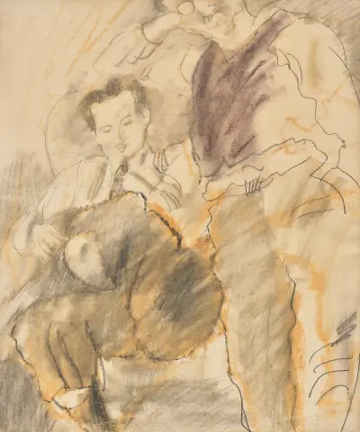 Emile Ganso och en vän av Jules Pascin