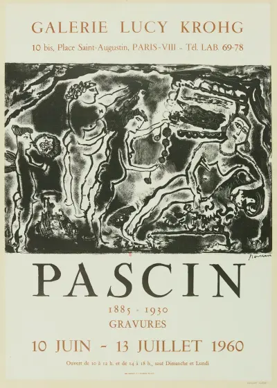 Exposition Galerie Lucy Krohg 10 juin-13 juillet 1960 av Jules Pascin