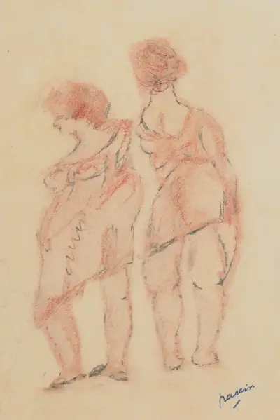 Stående kvinnor av Jules Pascin