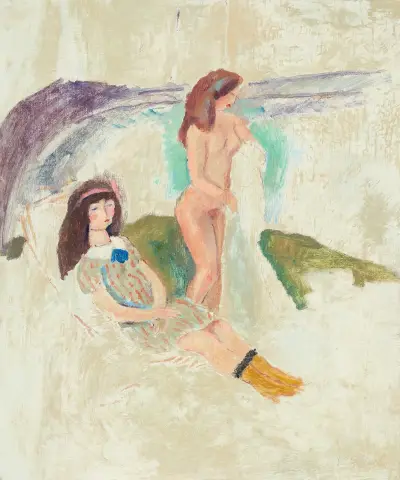 Unga flickor i Ostende av Jules Pascin