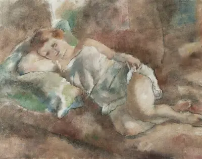 Modellens vila av Jules Pascin