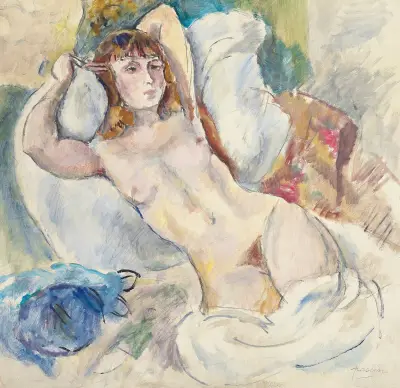 Akt na divanu, Jules Pascin