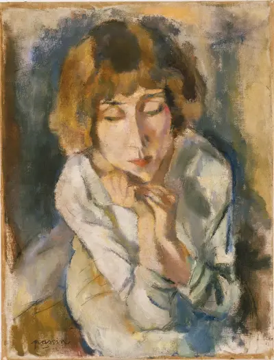 Portrait of Hermine David av Jules Pascin