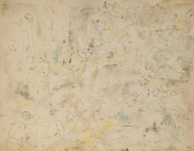 Salome och kung Herodes av Jules Pascin