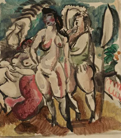 Tre kvinnor av Jules Pascin