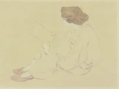 Ung flicka av Jules Pascin