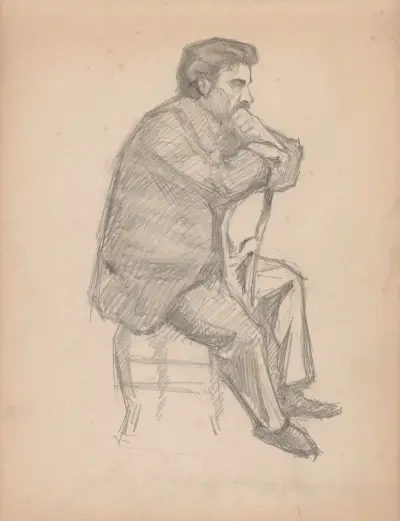 Siedzący mężczyzna, nr 1, Jules Schmalzigaug