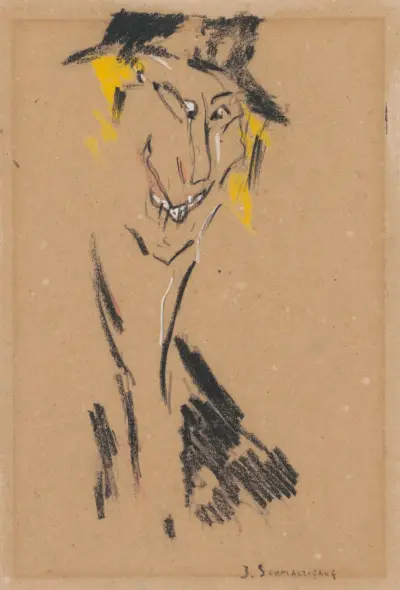 Leende under en hatt av Jules Schmalzigaug