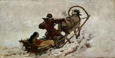 Hundar vid en jakt av Julian Falat