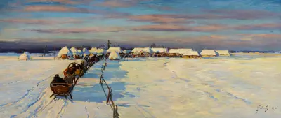 Road to the village av Julian Falat